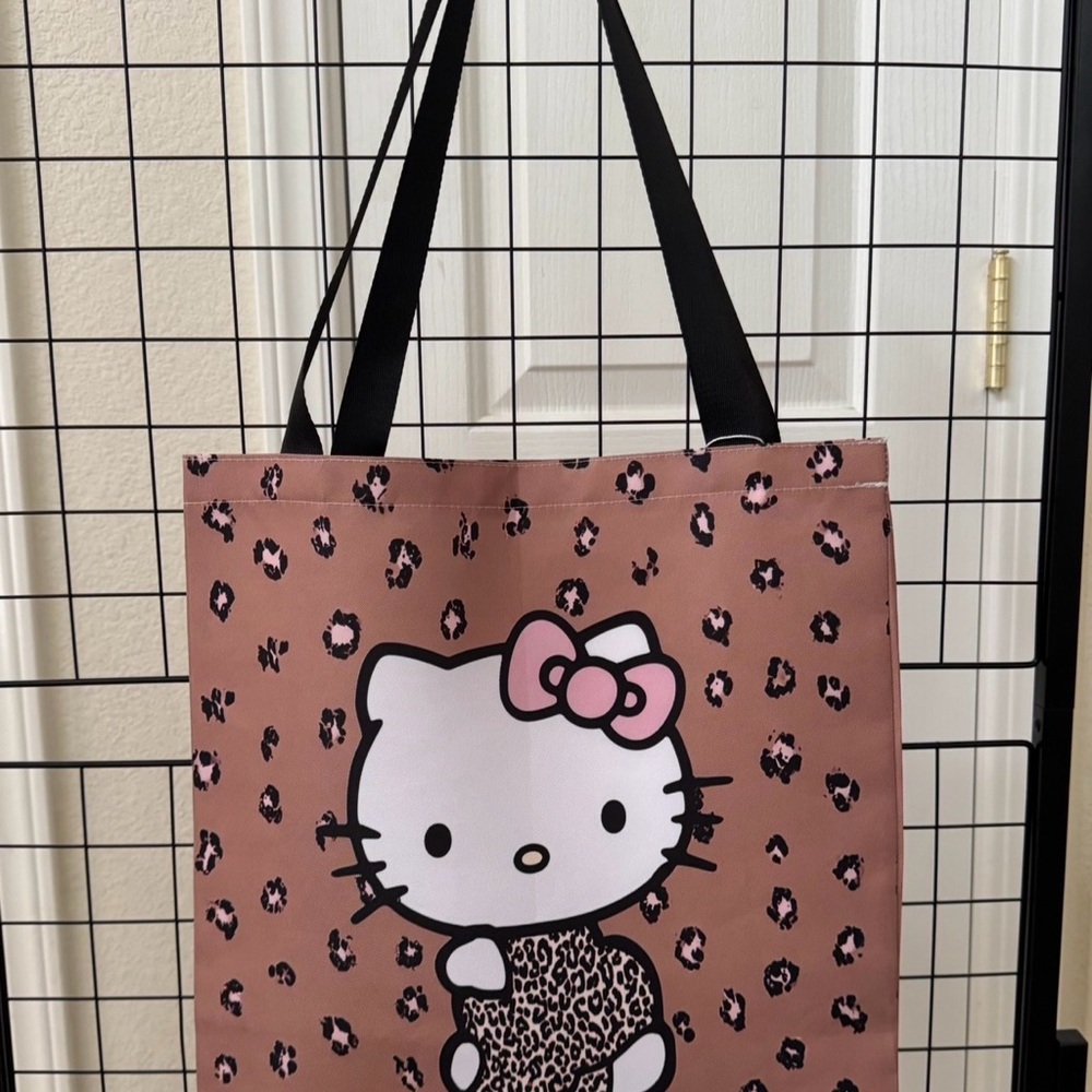 Hello Kitty Pink and Black Leopard Tote